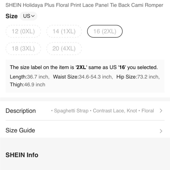 SHEIN White Lace Floral Romper - Picture 8 of 14